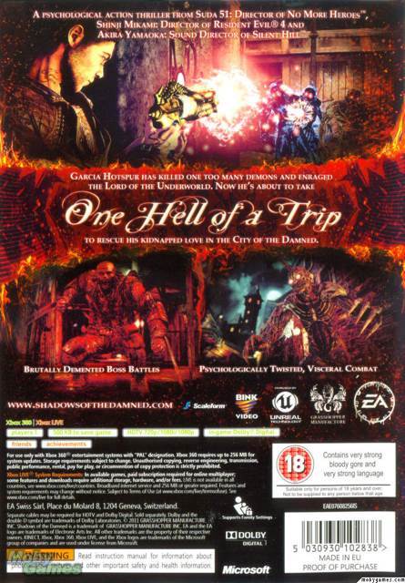 Shadows of the Damned - Microsoft Xbox 360 (Electronic Arts - 1) video game collectible [Barcode 014633365955] - Main Image 2