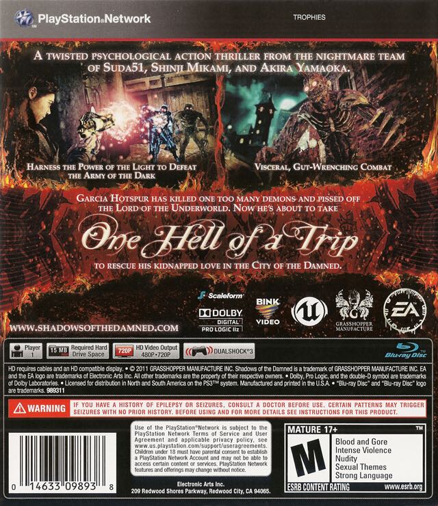 Shadows of the Damned - Sony PlayStation 3 (PS3) ((EA) Electronic Arts - 1) video game collectible - Main Image 2