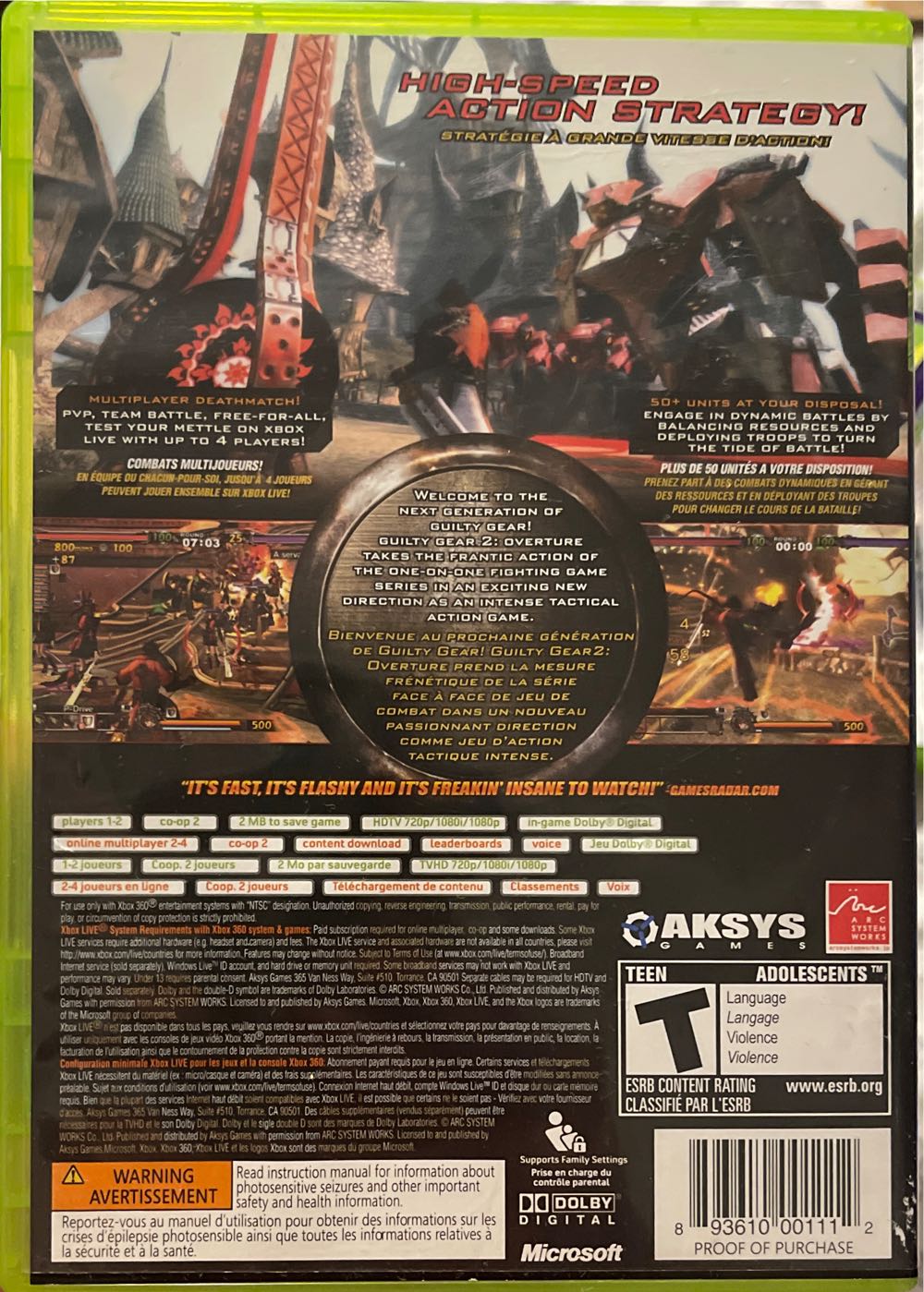 Guilty Gear 2: Overture - Microsoft Xbox 360 (Arc System Works - 4) video game collectible [Barcode 893610001112] - Main Image 4