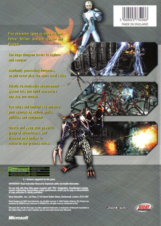 Metal Dungeon - Microsoft Xbox (Xicat Interactive - 1) video game collectible [Barcode 651222025045] - Main Image 2