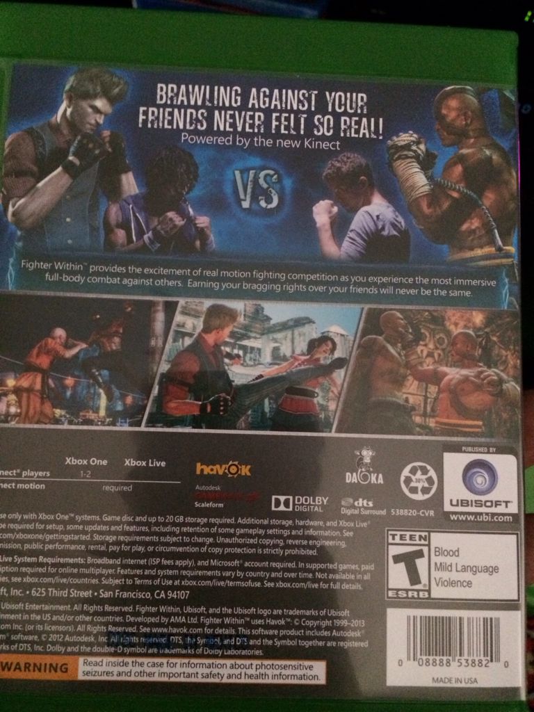 Fighter Within - Microsoft Xbox One (Ubisoft - 2) video game collectible [Barcode 008888538820] - Main Image 2