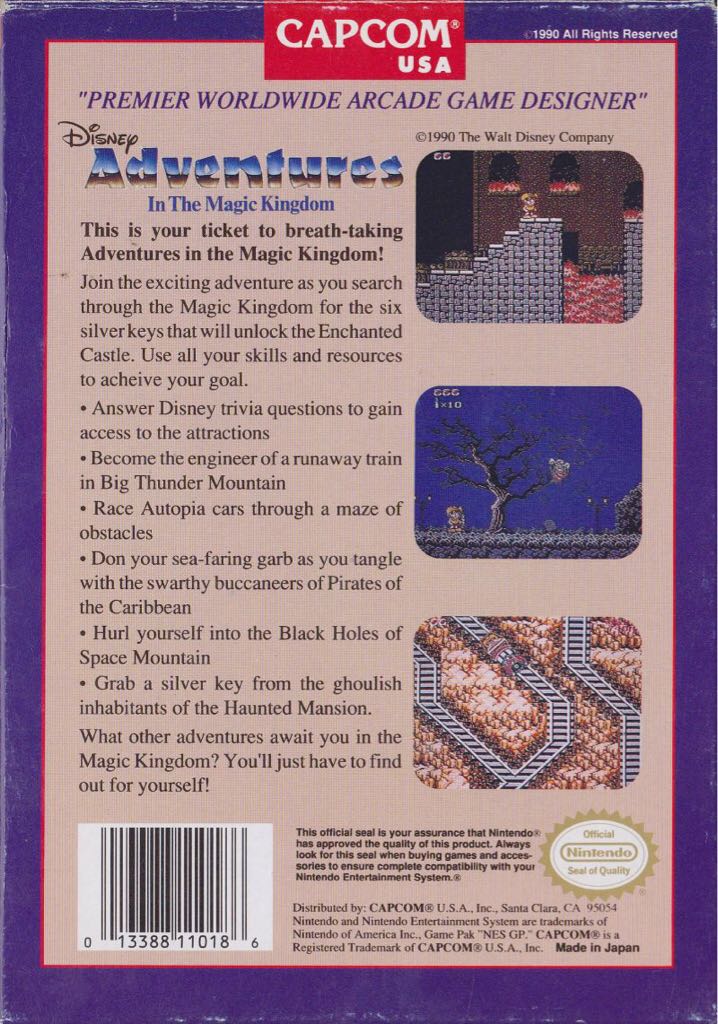 Adventures in the Magic Kingdom - Nintendo Entertainment System (NES) (Capcom - 1) video game collectible - Main Image 2