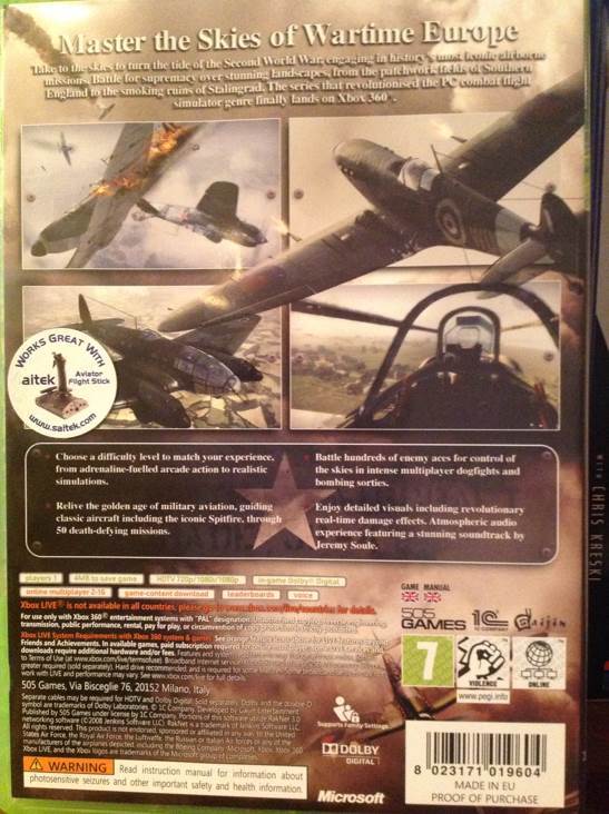 IL-2 Sturmovik: Birds of Prey - Microsoft Xbox 360 (505 Games - 1) video game collectible [Barcode 8023171019604] - Main Image 2