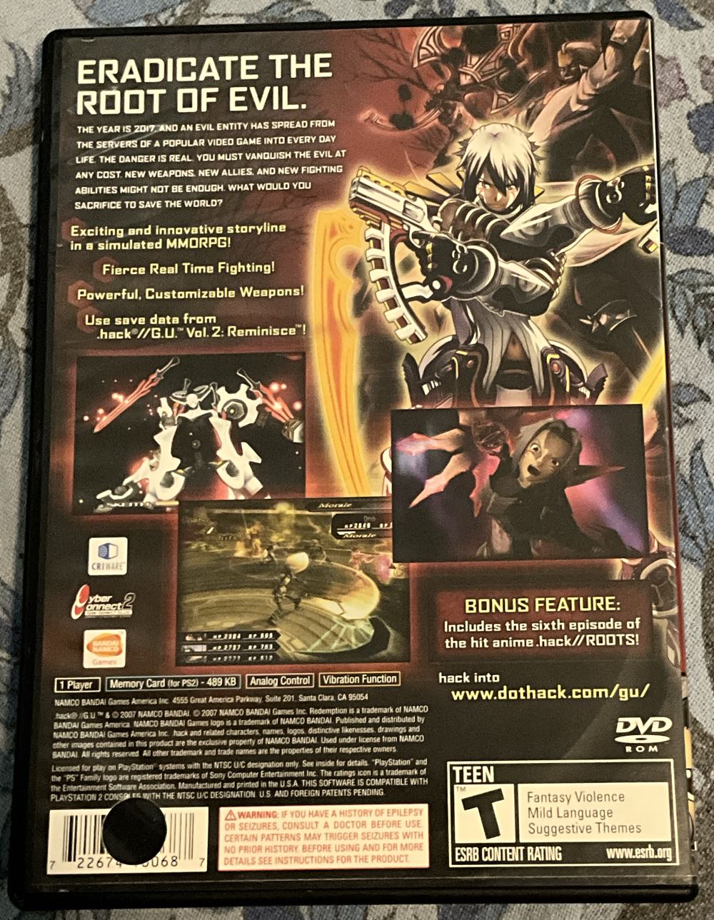 .hack G.U. Vol. 3: Redemption - Sony PlayStation 2 (PS2) (Namco Bandai - 1) video game collectible [Barcode 2267410068] - Main Image 2