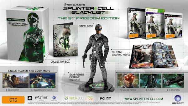 Splinter Cell Blacklist //The 5th Freedom Edition - Microsoft Xbox 360 video game collectible - Main Image 2