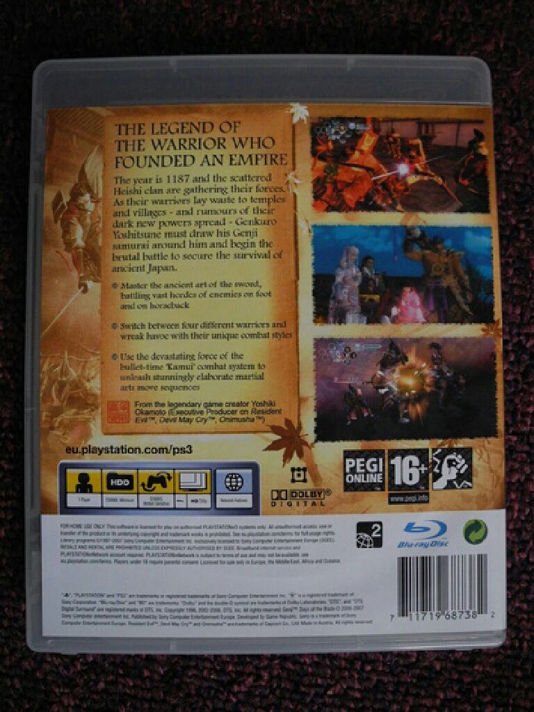 Genji: Days Of The Blade - Sony PlayStation 3 (PS3) video game collectible [Barcode 711719614999] - Main Image 2