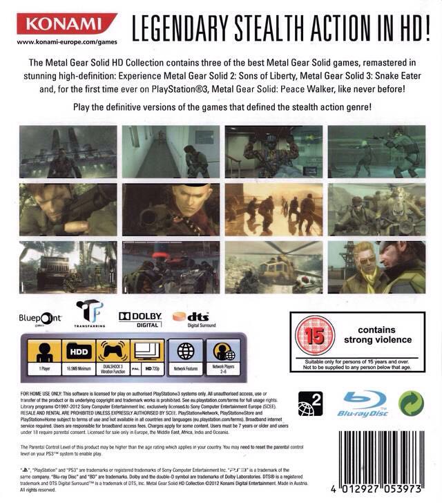 Metal Gear Solid - HD Collection - Sony PlayStation 3 (PS3) (Konami - 1) video game collectible - Main Image 2