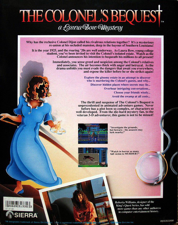 Colonel’s Bequest, The - PC (Sierra On-Line - 1) video game collectible - Main Image 2