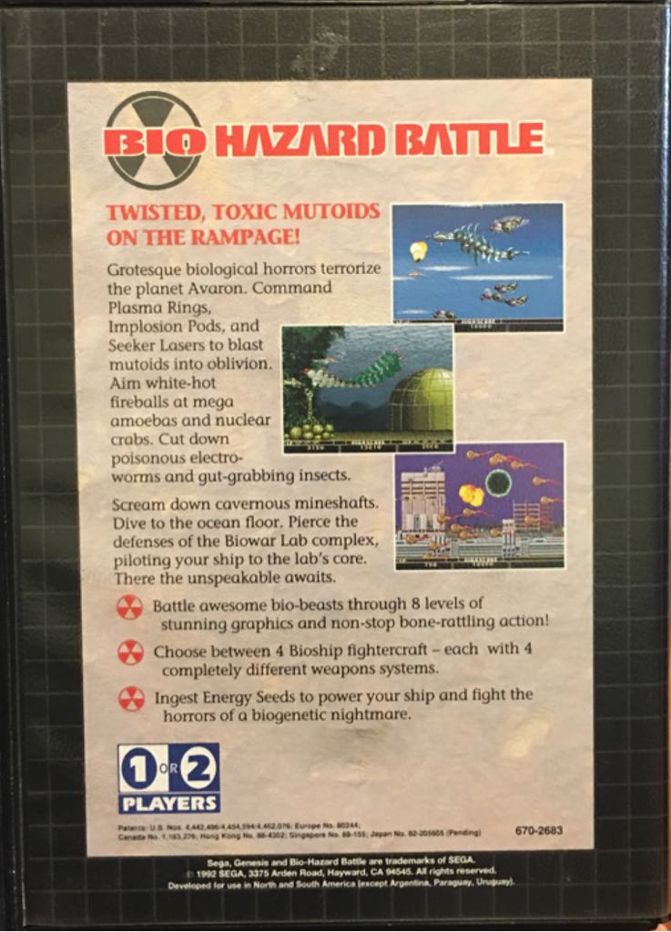 Bio Hazard Battle - Sega Genesis (Mega Drive) (Sega - 1-2) video game collectible [Barcode 010086010602] - Main Image 2