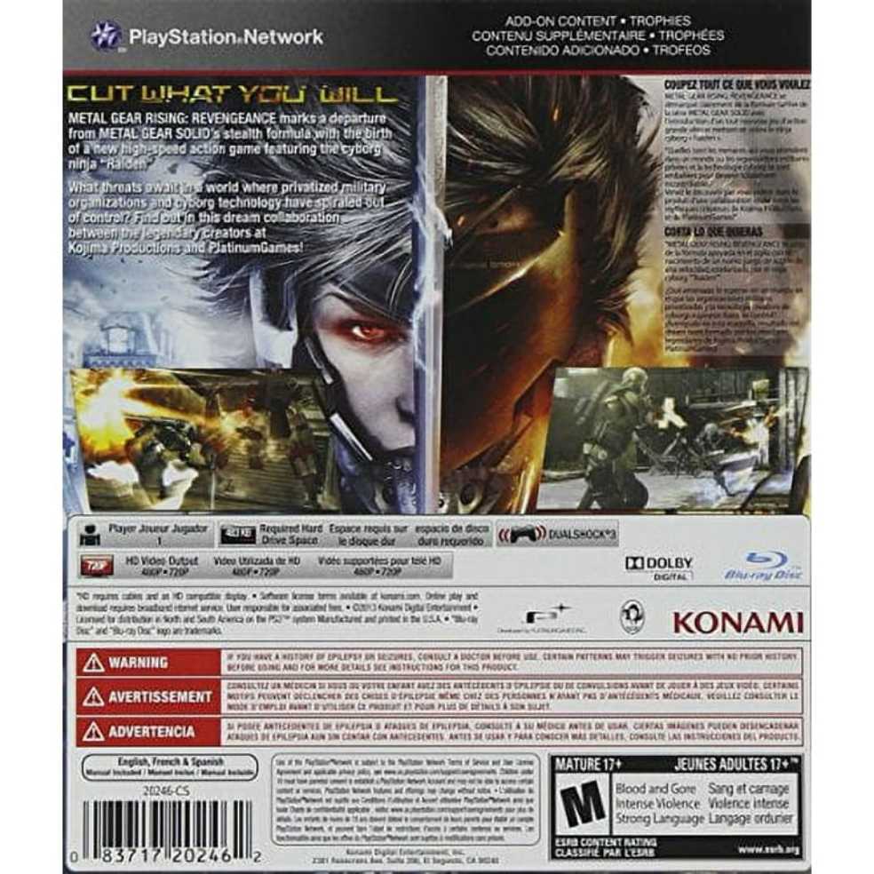 MetalGearRising Revengeance - Sony PlayStation 3 (PS3) (Konami - 1) video game collectible - Main Image 2