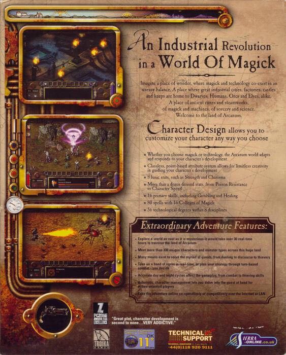 Arcanum - Valve Steam (Sierra - 1) video game collectible [Barcode 3348542222571] - Main Image 2