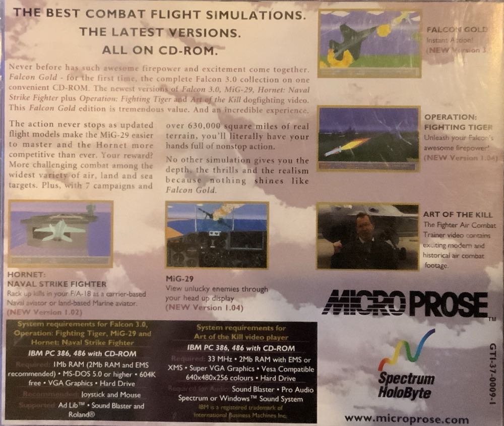Falcon Gold - PC (Spectrum Holobyte, Inc. - 1) video game collectible - Main Image 2