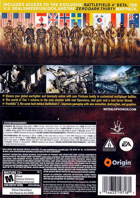 Medal Of Honor - Warfighter Limited Edition - PC (Electonic Arts - 1) video game collectible [Barcode 014633197181] - Main Image 2