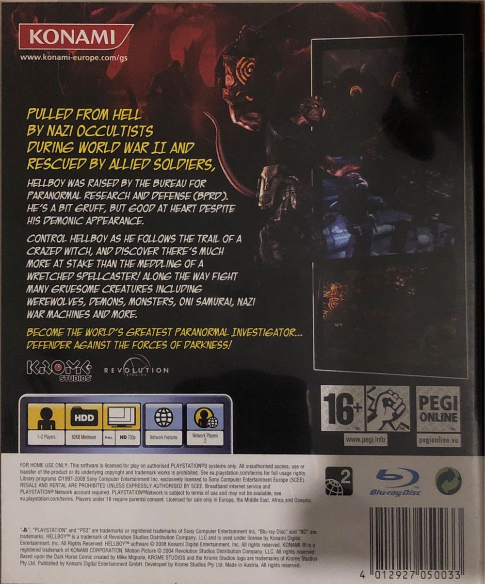 Hellboy : The Science Of Evil - wie neu - deutsch - PS3 Spiel - Sony PlayStation 3 (PS3) video game collectible [Barcode 4012927050033] - Main Image 2