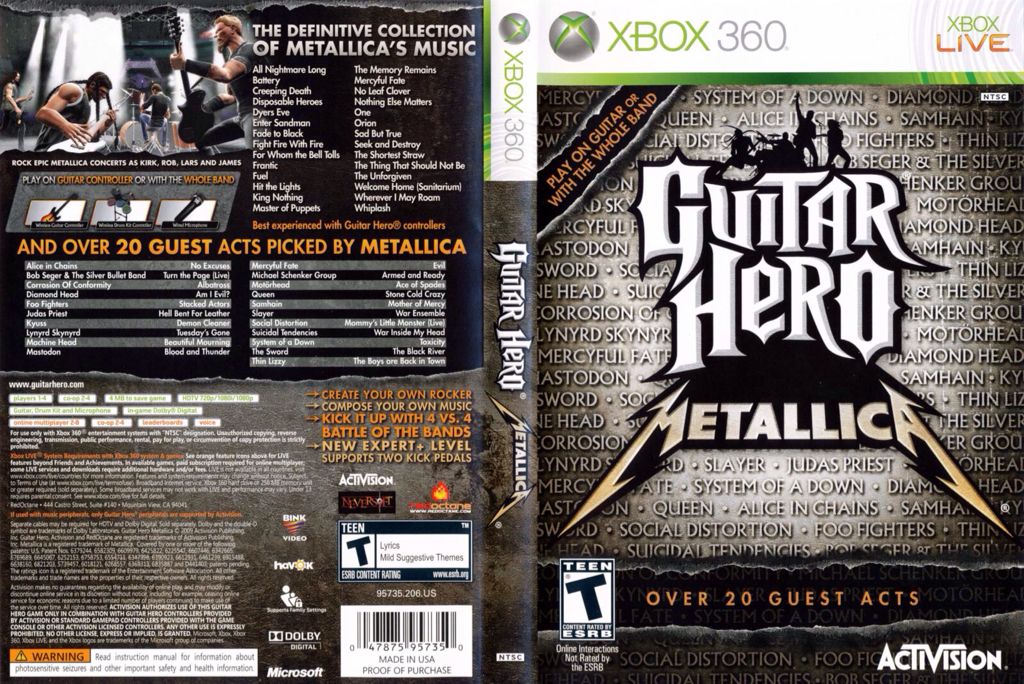 Guitar Hero: Metallica - Microsoft Xbox 360 (Activision, Inc. - 1-4) video game collectible - Main Image 2
