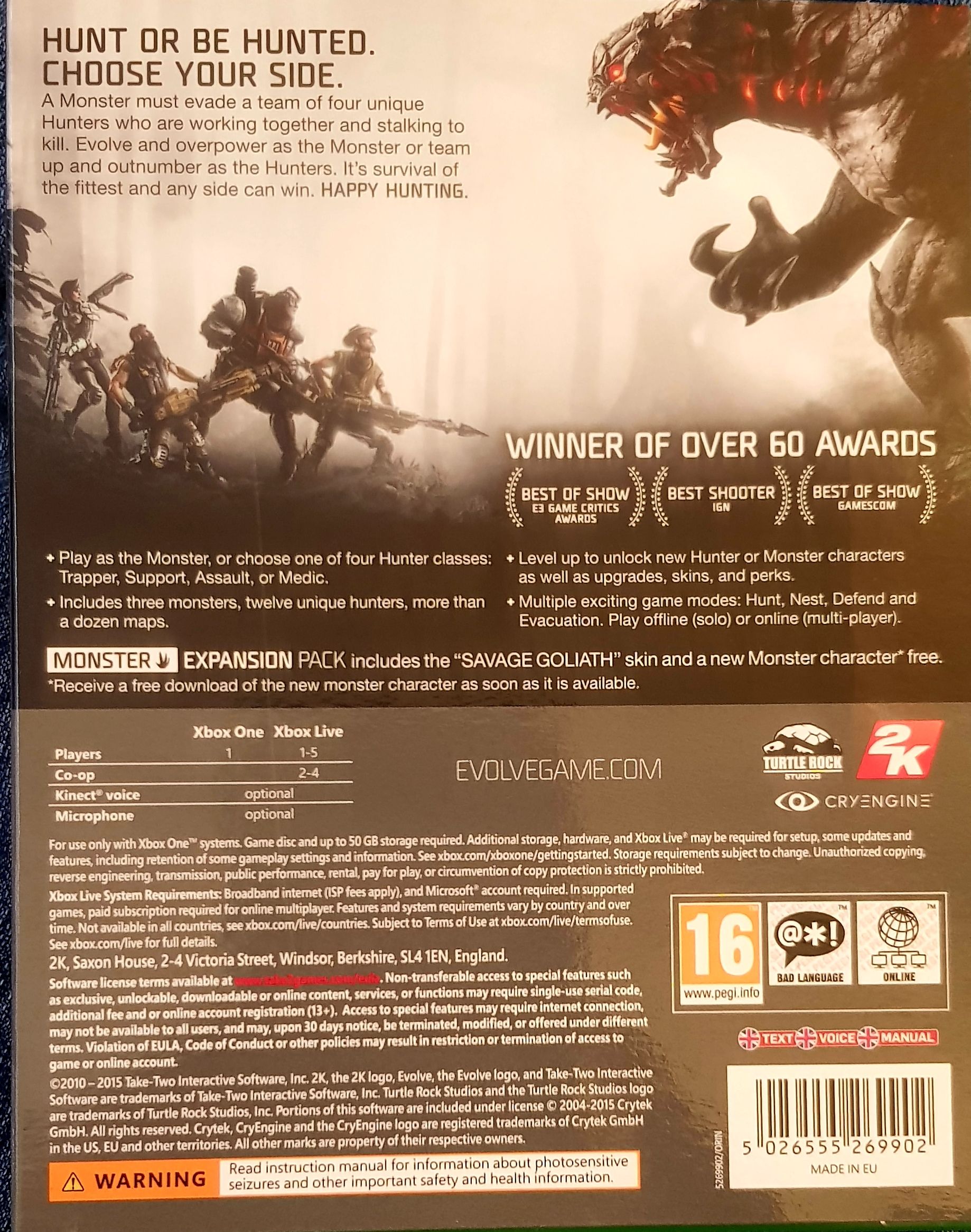 Evolve - Microsoft Xbox One (2K Games - 1) video game collectible [Barcode 5026555269902] - Main Image 2