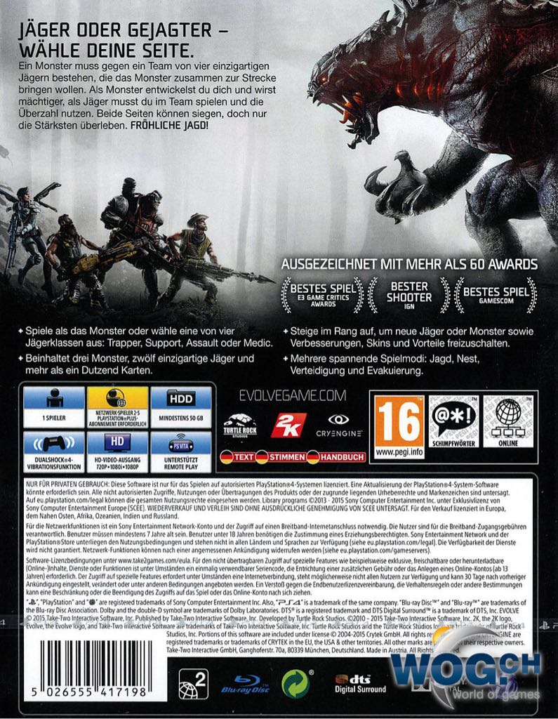 Evolve - PC (2K Games) video game collectible [Barcode 710425413797] - Main Image 2