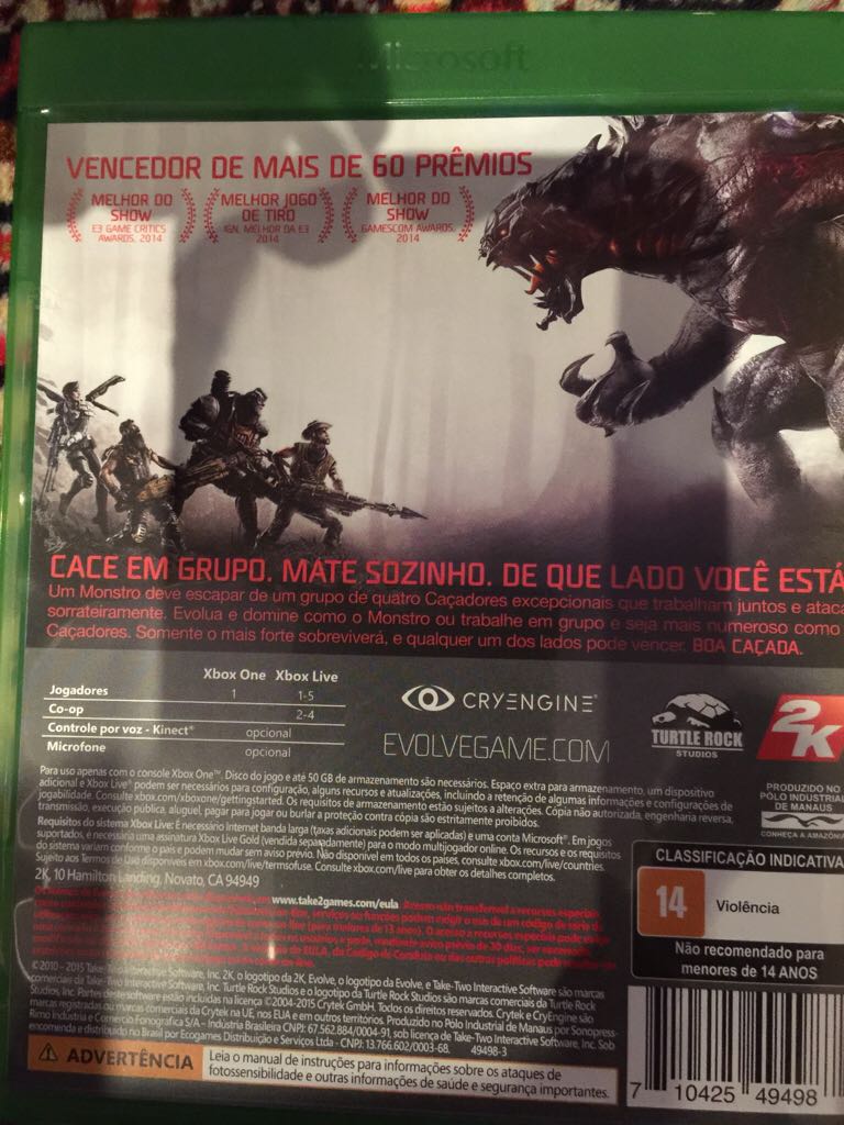 Evolve - Microsoft Xbox One (2K Games - 1) video game collectible [Barcode 710425494987] - Main Image 2