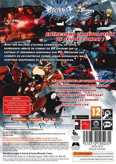 Blazblue : Calamity Trigger - Sony PlayStation 3 (PS3) (Zen United - 2) video game collectible [Barcode 4510772105026] - Main Image 2