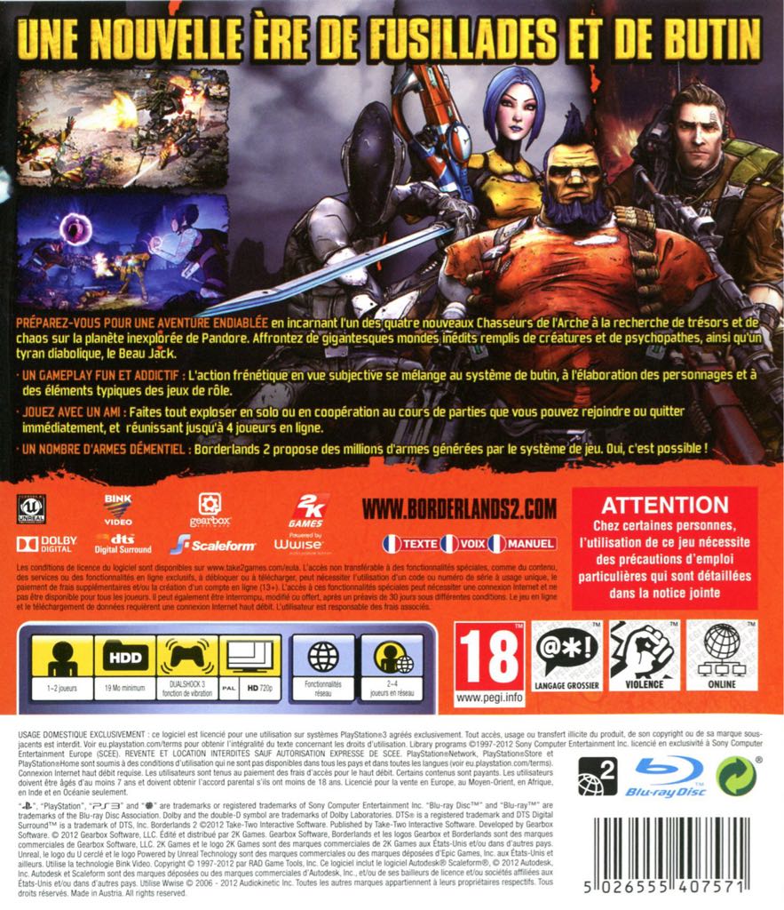 Borderlands [Game Of The Year Edition] - Sony PlayStation 3 (PS3) (2K Games) video game collectible - Main Image 2