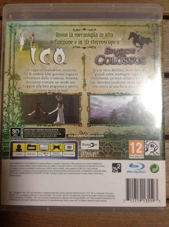ICO & Shadow of the Colossus HD - Sony PlayStation 3 (PS3) (Sony - 1) video game collectible [Barcode 711719135593] - Main Image 2