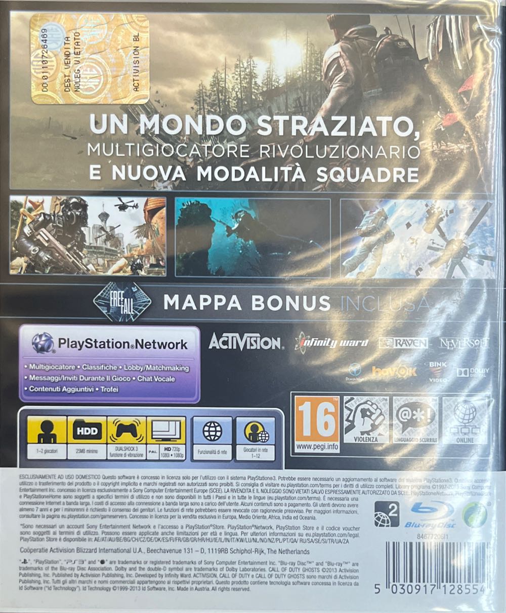 Call Of Duty: Ghosts - Edizione Limitata - Sony PlayStation 3 (PS3) (infinity ward - 1) video game collectible [Barcode 5030917128554] - Main Image 2