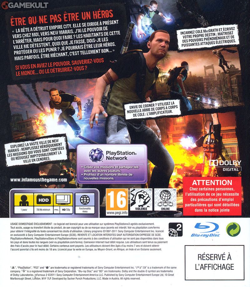 Infamous 2 [Édition Spéciale] - Sony PlayStation 3 (PS3) video game collectible - Main Image 2
