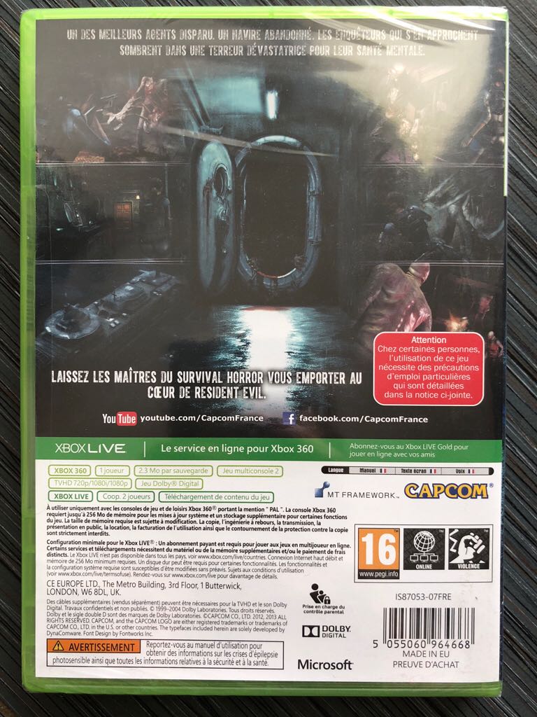 Resident Evil : Revelations - Microsoft Xbox 360 video game collectible [Barcode 5055060964668] - Main Image 2