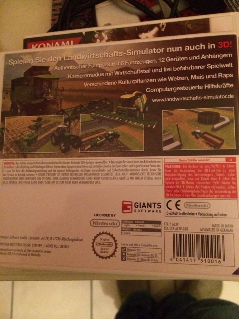 Landwirtschaftssimulator 2012 3D - Nintendo 3DS video game collectible - Main Image 2