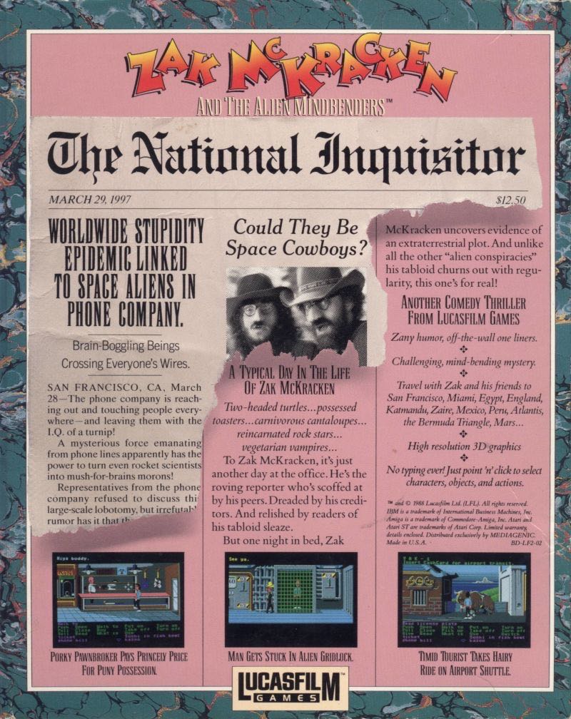 Zak Mckracken And The Alien Mindbenders - Commodore Amiga (Lucasfilm Games - 1) video game collectible - Main Image 2