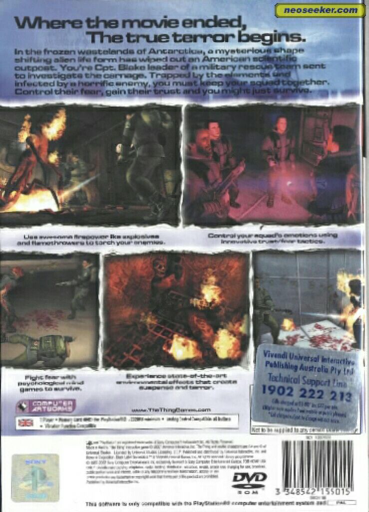 Das Ding aus einer anderen Welt - Sony PlayStation 2 (PS2) (Vivendi Unersal - 1) video game collectible [Barcode 3348542154964] - Main Image 2