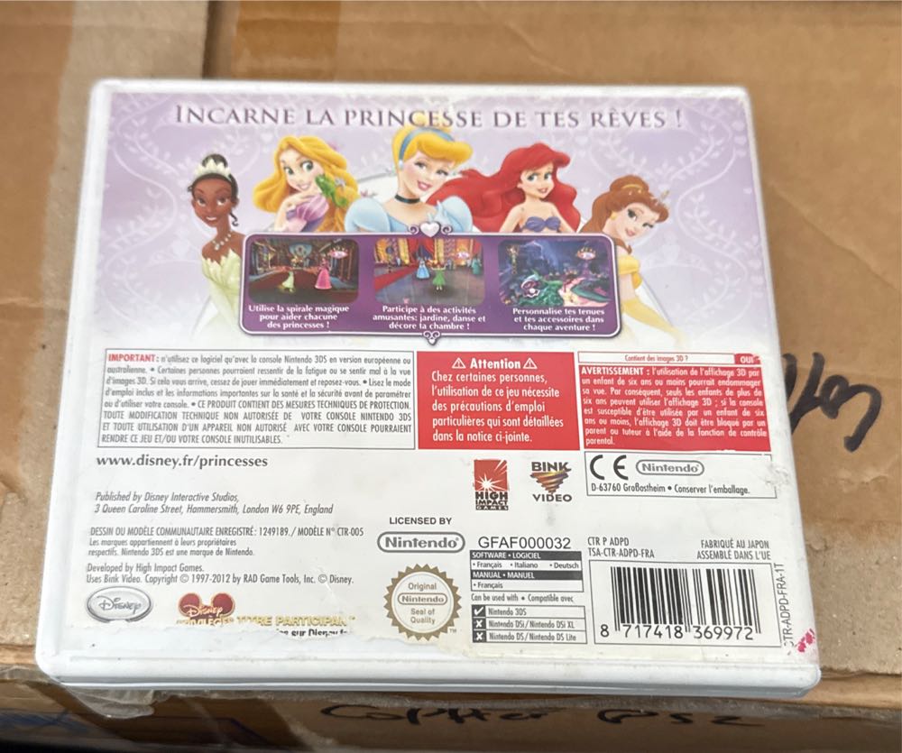 Disney Princesses Mon Royaume Enchanté - Nintendo 3DS video game collectible [Barcode 8717418369972] - Main Image 2