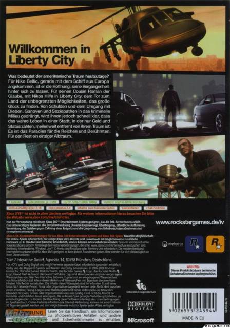 Grand Theft Auto IV - Microsoft Xbox 360 (Boite Et Notice - 16) video game collectible [Barcode 5026555245951] - Main Image 2