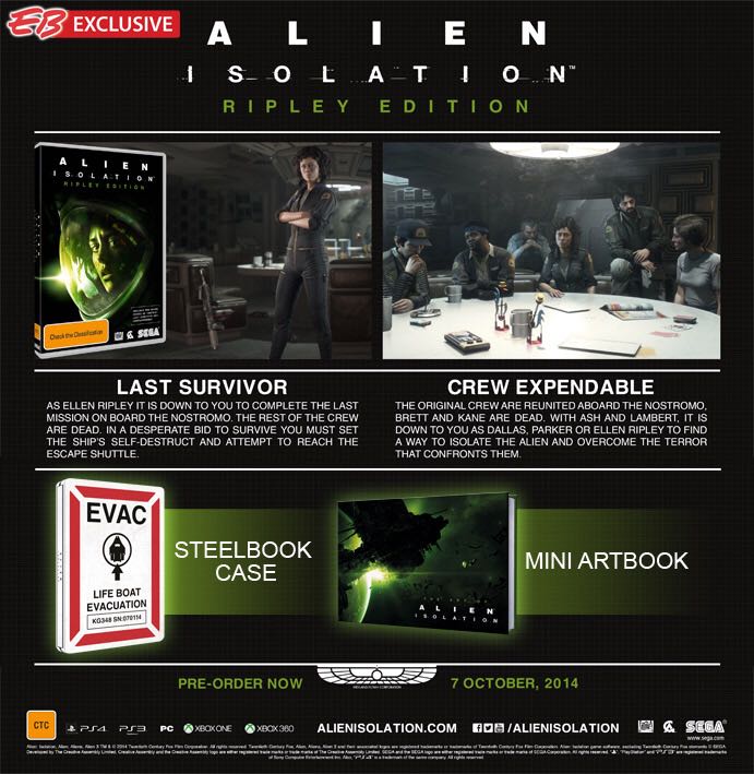Alien: Isolation - Microsoft Xbox 360 (Sega - 1) video game collectible - Main Image 2