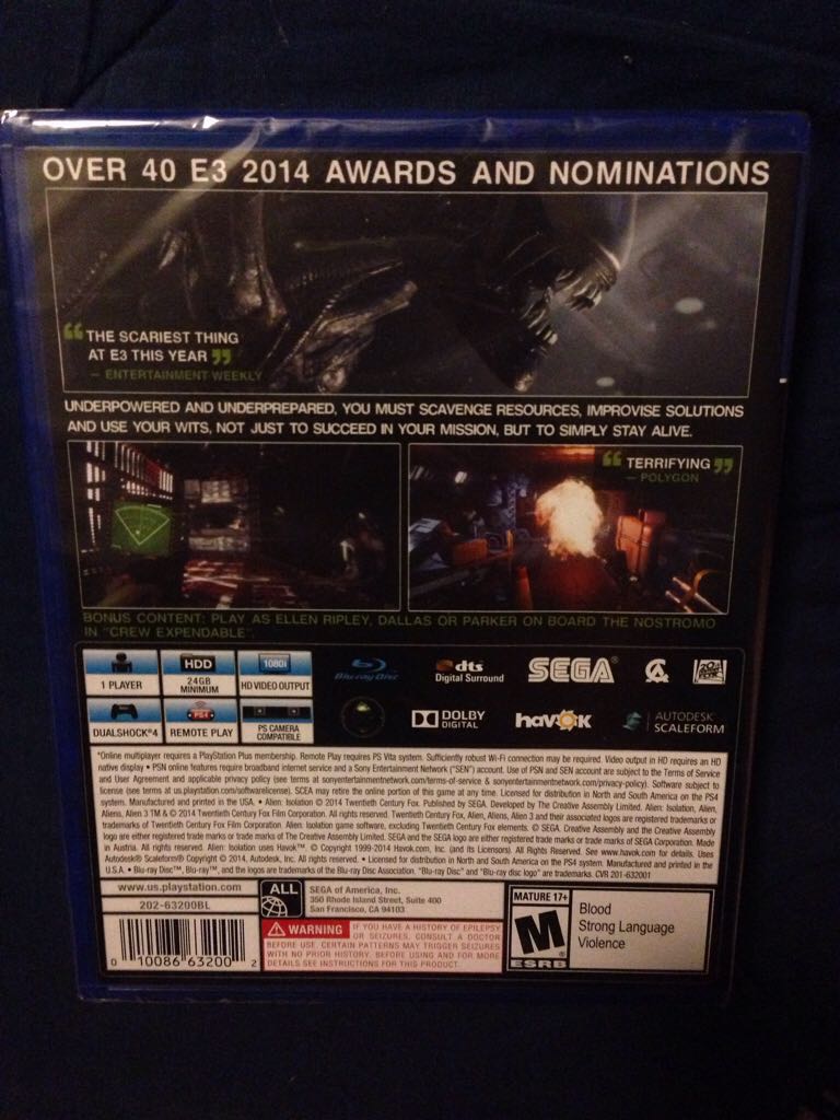 Alien: Isolation Nostromo Edition - Sony PlayStation 4 (PS4) (Sega) video game collectible - Main Image 2