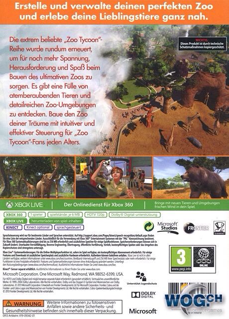 Zoo Tycoon xbox 360 - Microsoft Xbox 360 video game collectible - Main Image 2
