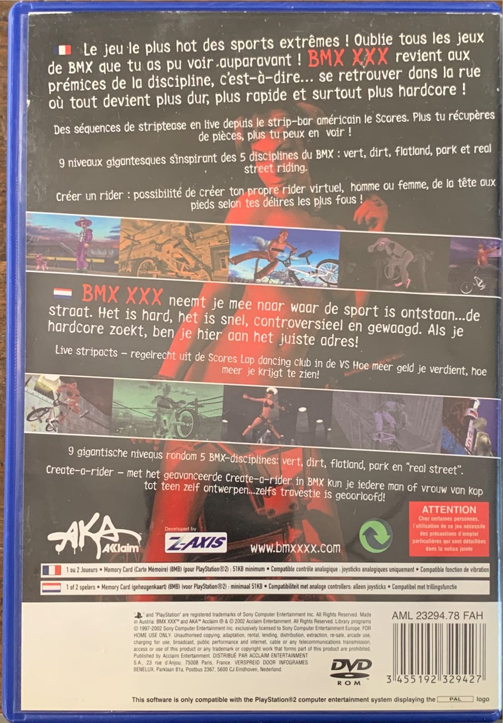 BMX XXX - Sony PlayStation 2 (PS2) video game collectible [Barcode 3455192329427] - Main Image 2