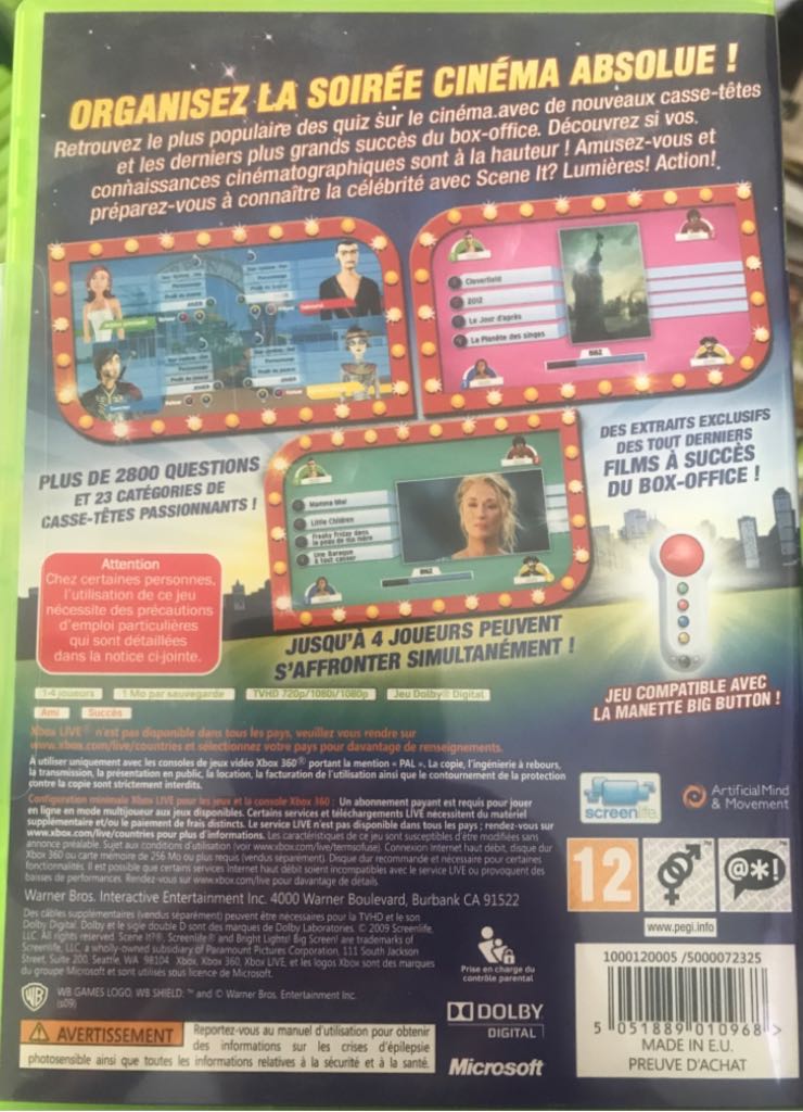 Scene It? - Microsoft Xbox 360 video game collectible [Barcode 5051889010968] - Main Image 2