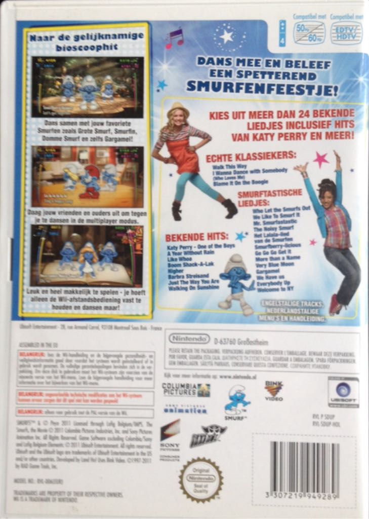 de smurfen dance party - Nintendo Wii video game collectible [Barcode 3307219949289] - Main Image 2