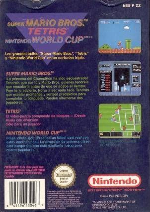 Supper Mario Bro’s/Tetris/Nintendo World Cup - Nintendo Entertainment System (NES) video game collectible - Main Image 2