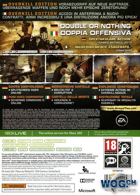 Army Of Two: The Devil’s Cartel - Microsoft Xbox 360 (Electronics Arts - 2) video game collectible [Barcode 5030932110091] - Main Image 2