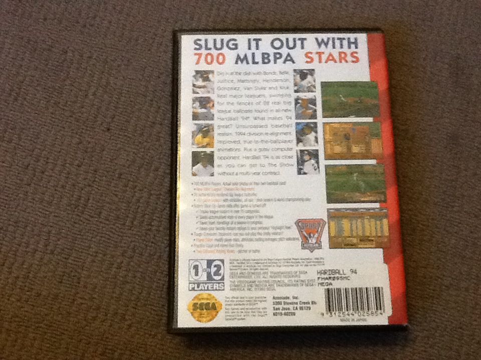 Hardball 94 - Sega Mega Drive video game collectible [Barcode 9312544025854] - Main Image 2