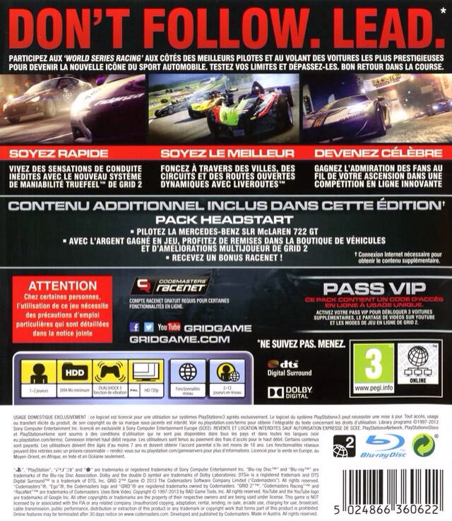 Grid 2 - Limited Edition - Sony PlayStation 3 (PS3) video game collectible [Barcode 5024866360653] - Main Image 2