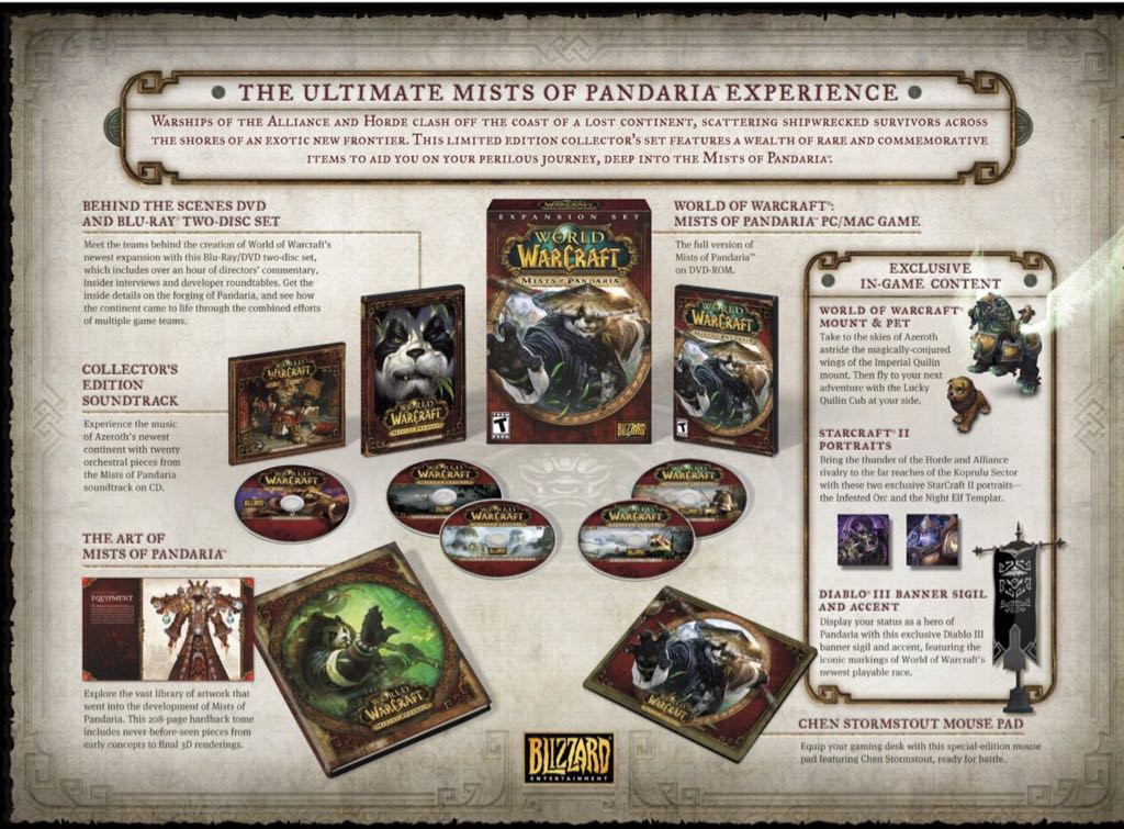World of WarCraft - Mists of Pandaria - PC (Blizzard Entertainement, Inc. - Unlimited) video game collectible [Barcode 020626728539] - Main Image 2