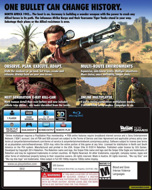 Sniper Elite 3 - Microsoft Xbox One video game collectible - Main Image 2