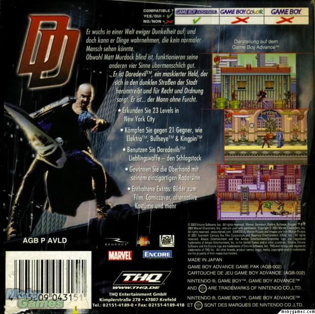 Daredevil The Video Game - Nintendo Game Boy Advance (GBA) (1) video game collectible - Main Image 2