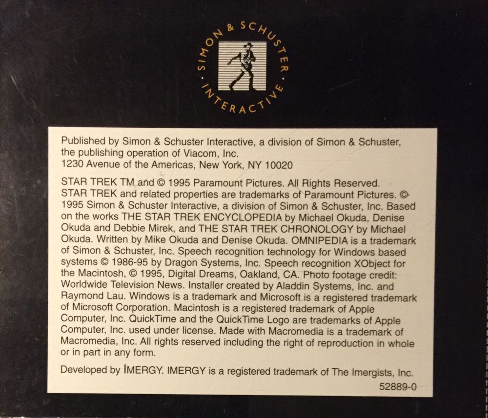 Star Trek Omnipedia - PC (Simon & Schuster Interactive) video game collectible - Main Image 2