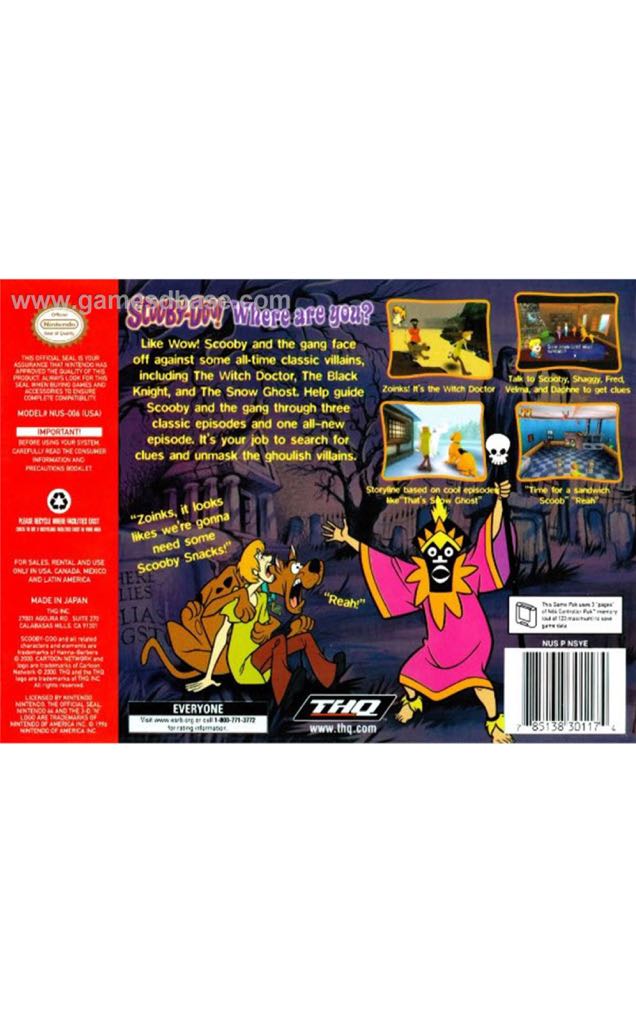 Scooby-Doo!: Classic Creep Capers - Nintendo 64 (N64) video game collectible - Main Image 2