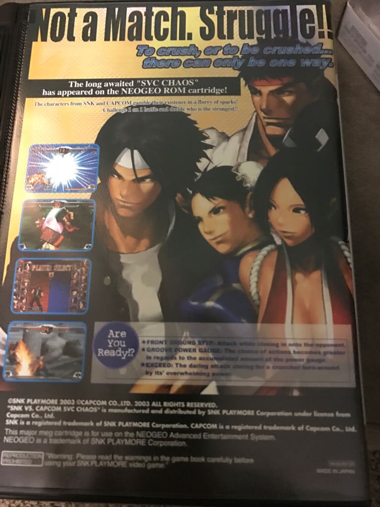 SVC Chaos: SNK vs. Capcom - SNK Neo Geo (SNK Playmore Corporation - 2) video game collectible - Main Image 2