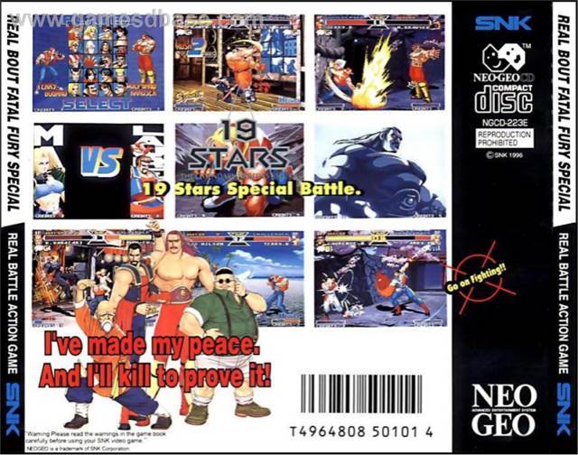 Real Bout Fatal Fury Special - SNK Neo Geo (SNK - 2) video game collectible [Barcode 4964808101160] - Main Image 2